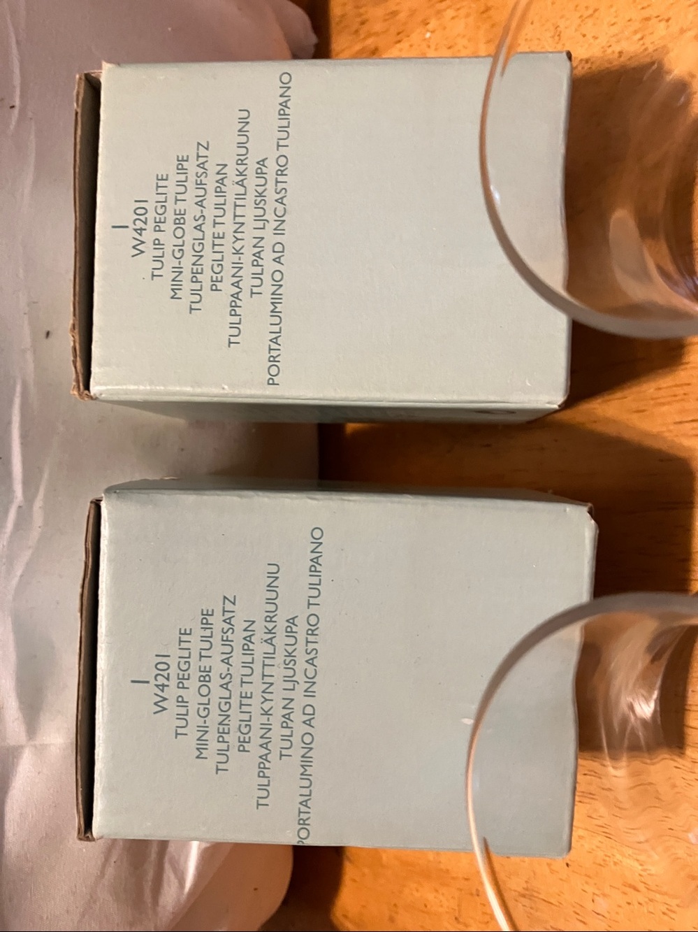 New.  Set of 2. Partylite glass 3” tulip style candle holders.  Perfect - Picture 6 of 8